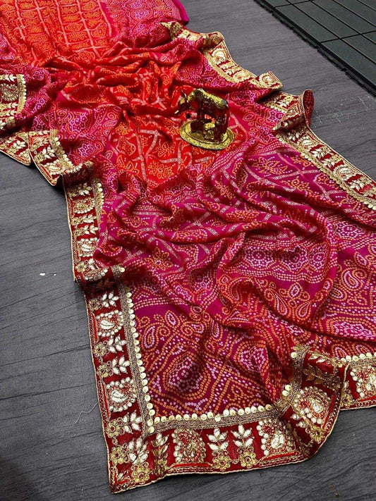 Kavyanika Shimmer Silk Gota Patti Saree