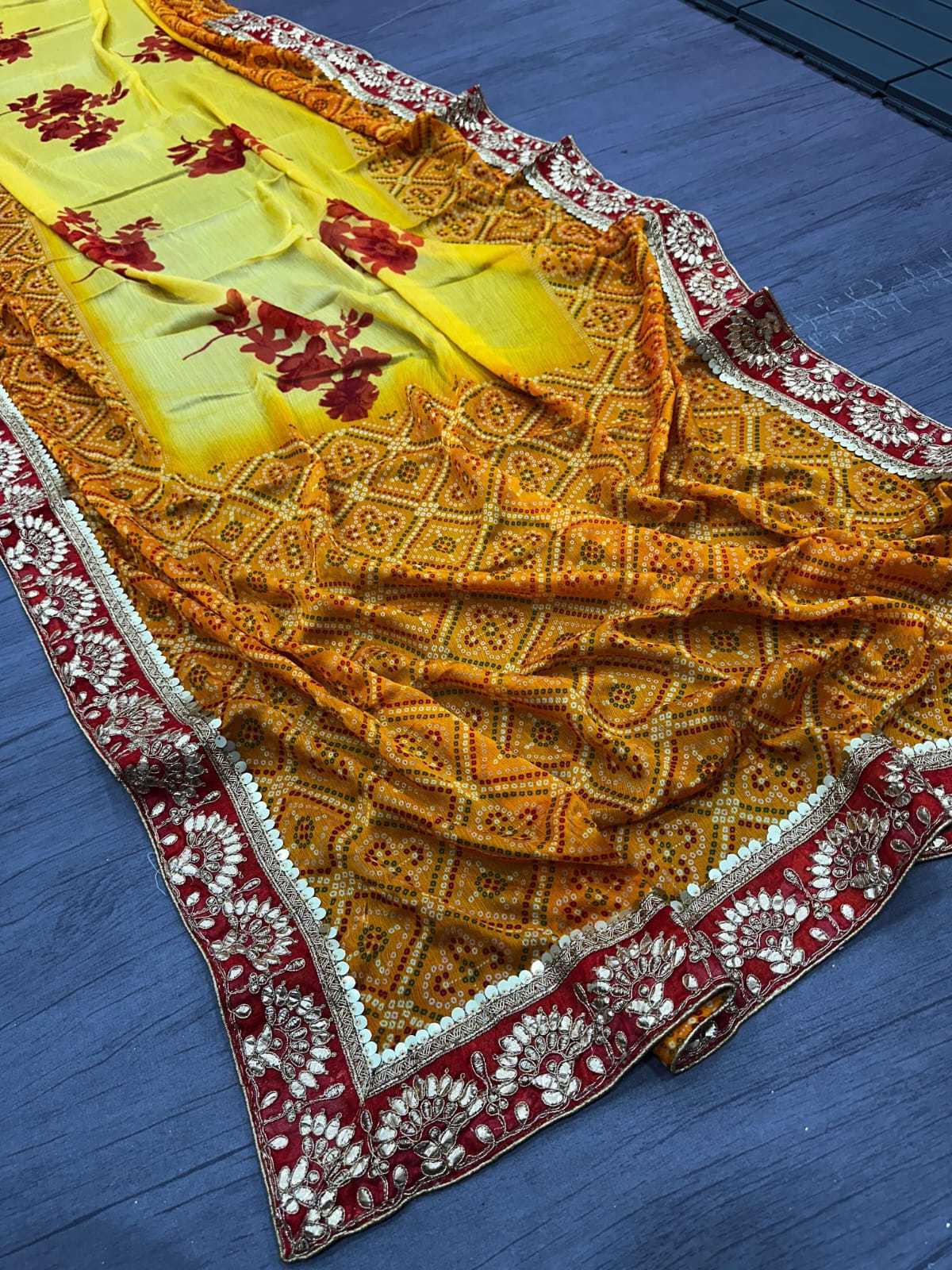 Kavyanika Shimmer Silk Gota Patti Saree