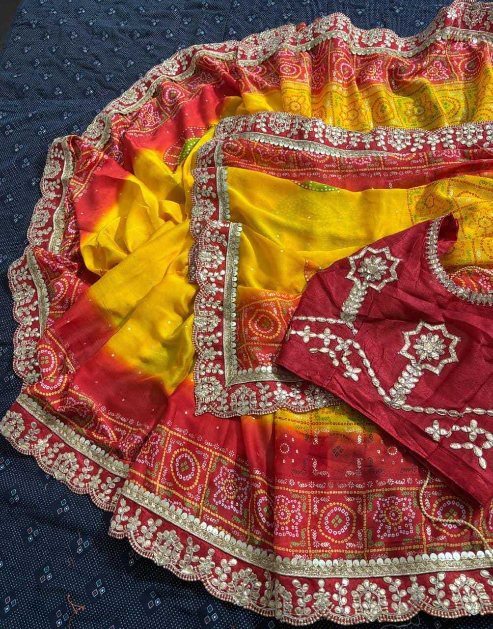 Kavyanika Shimmer Silk Gota Patti Saree