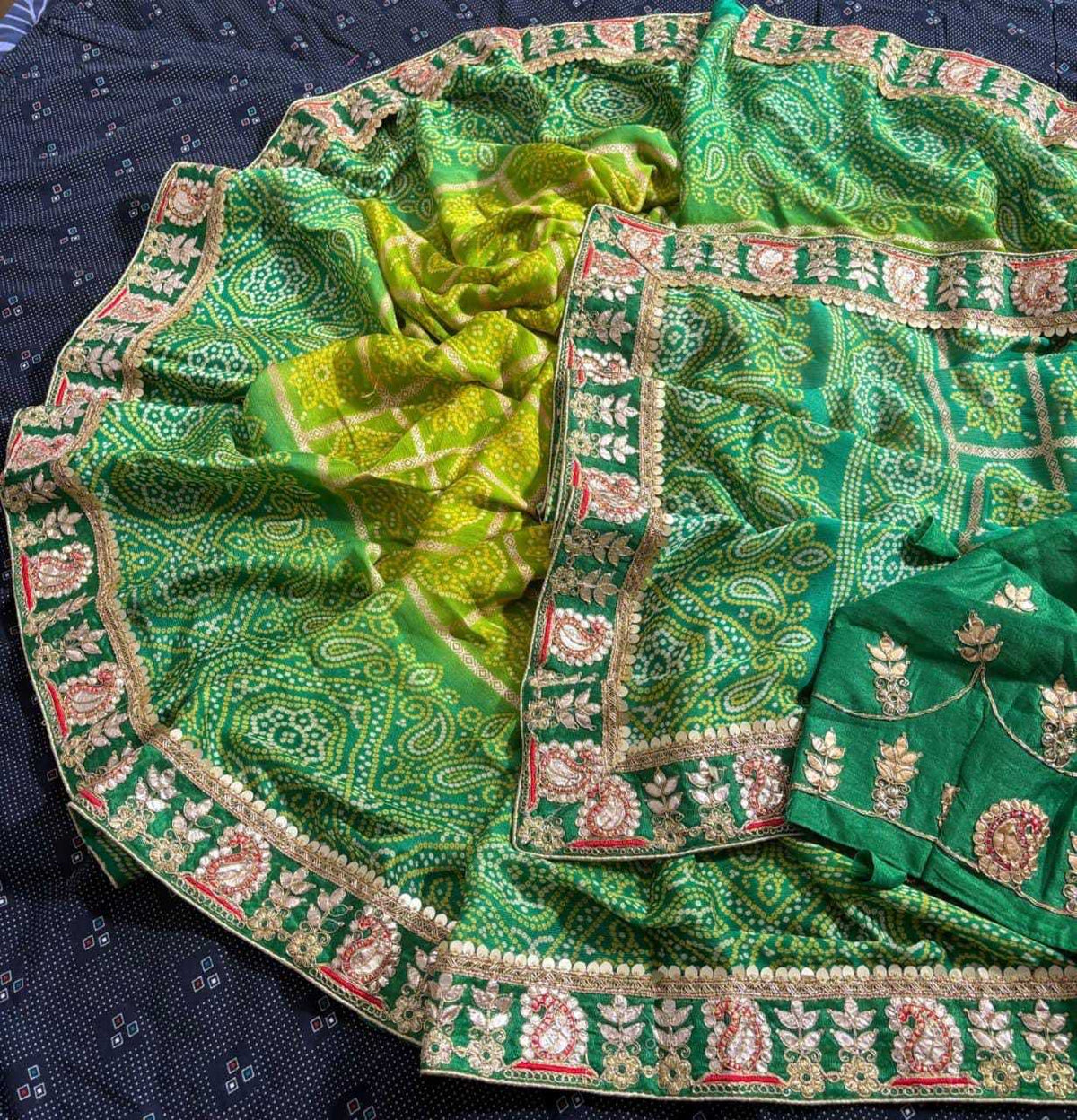 Kavyanika Shimmer Silk Gota Patti Saree