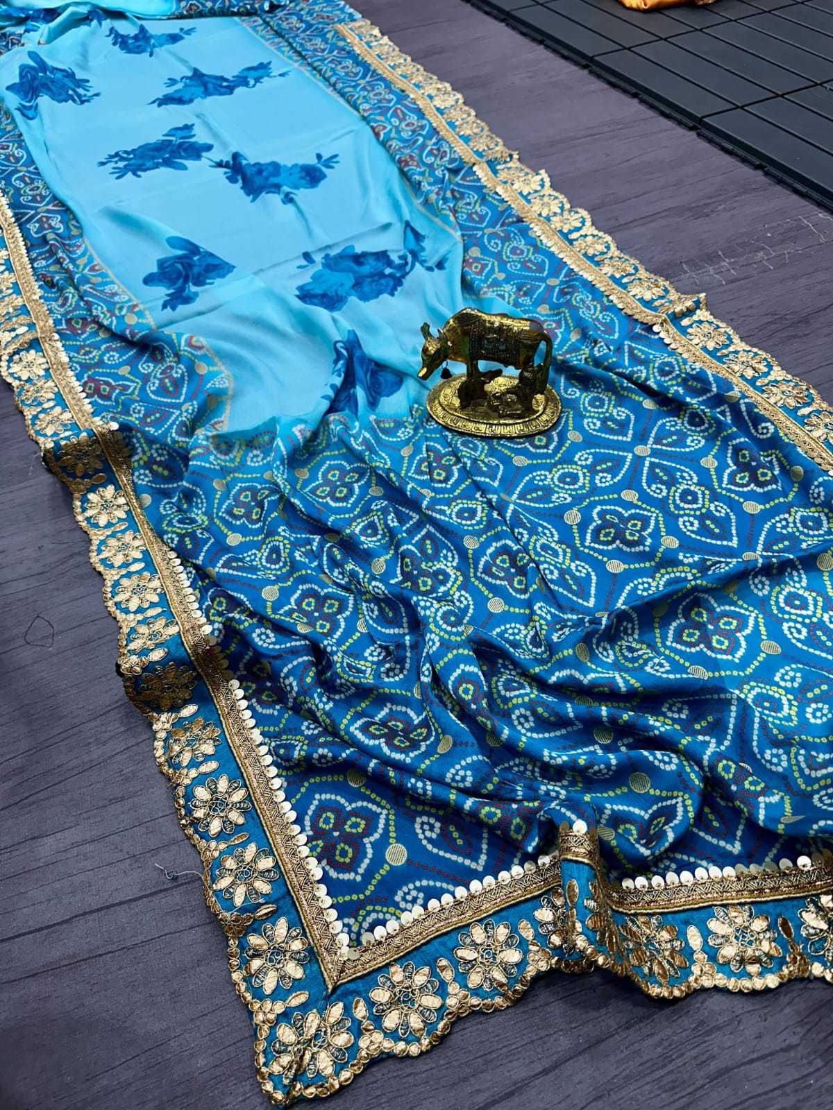 Kavyanika Shimmer Silk Gota Patti Saree