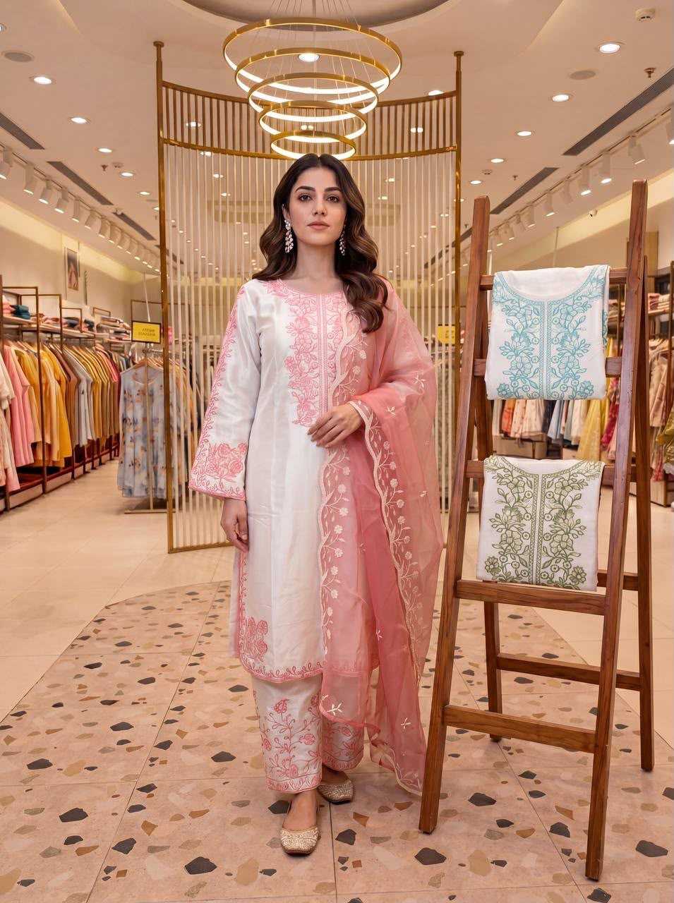 Heavy Roman Silk Ladies Suit
