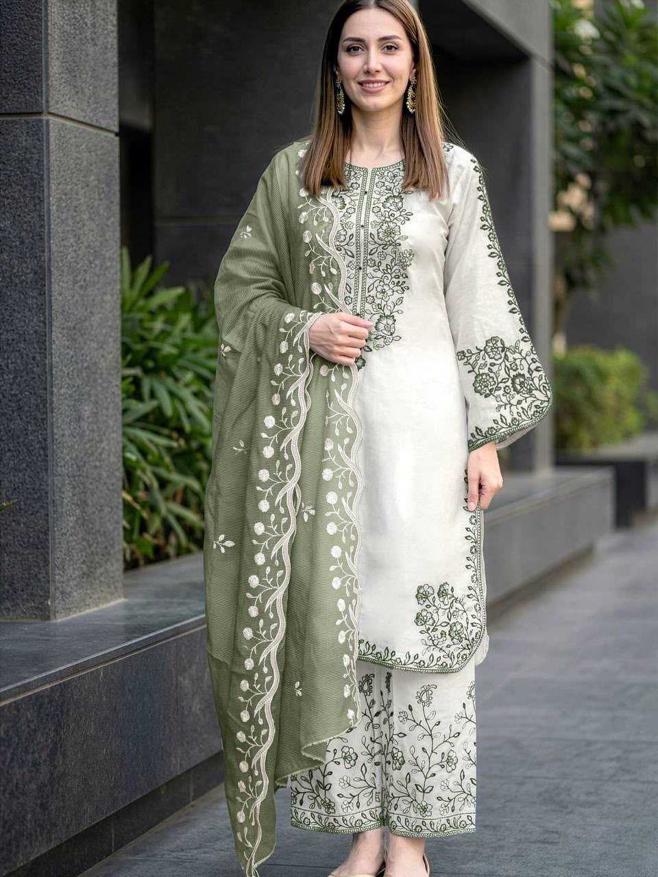 Heavy Roman Silk Ladies Suit