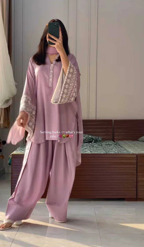 Satin Party Wear Suit