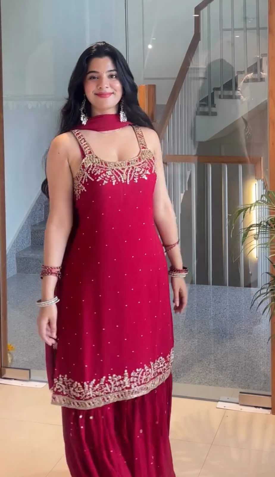 Faux Georgette Embroidery Suit