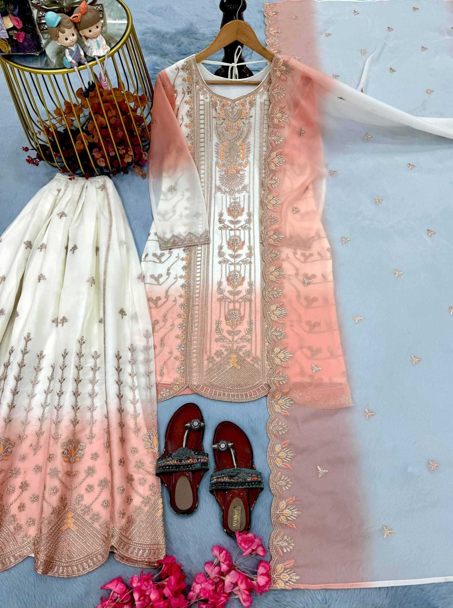 Cotton Embroidery Suit