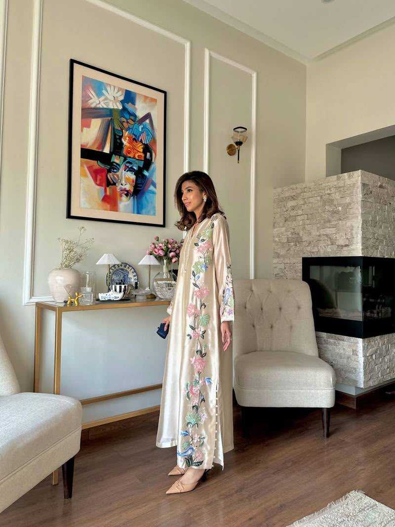 Heavy Roman Silk Embroidery Suit