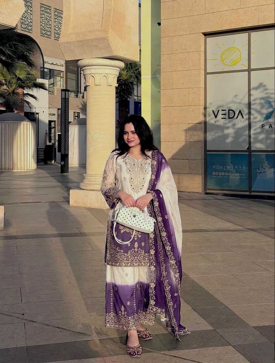 Georgette Palazzo Suit
