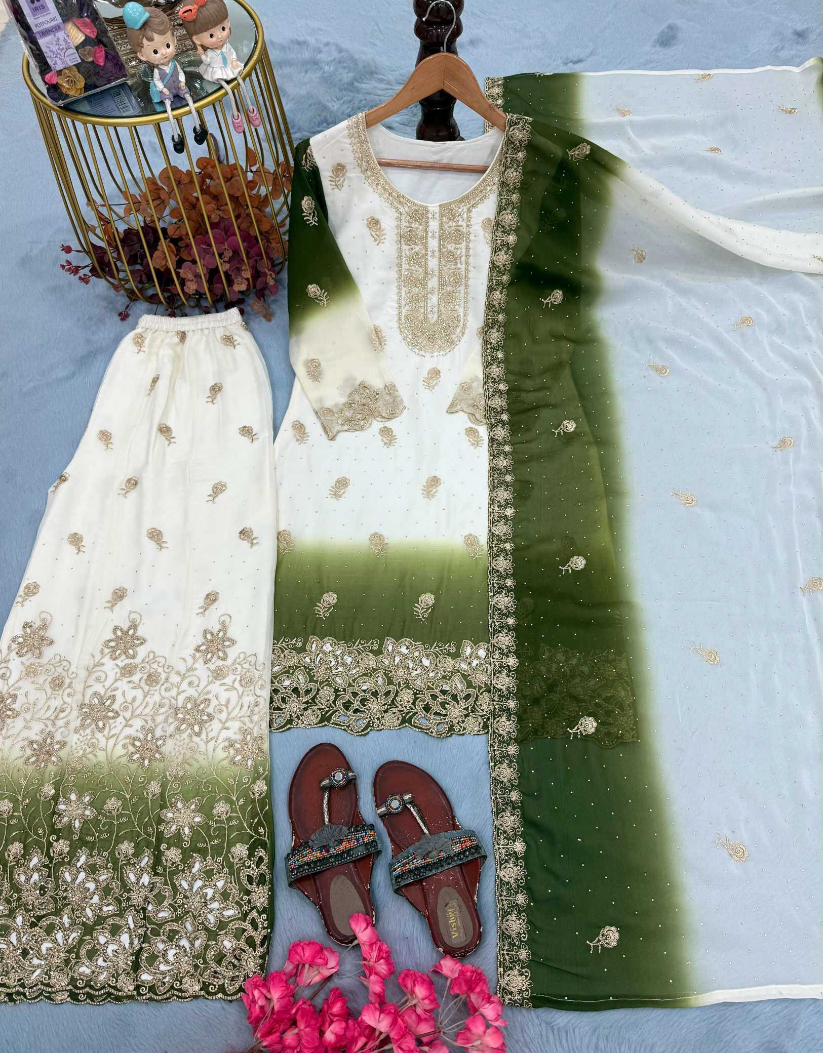 Georgette Palazzo Suit