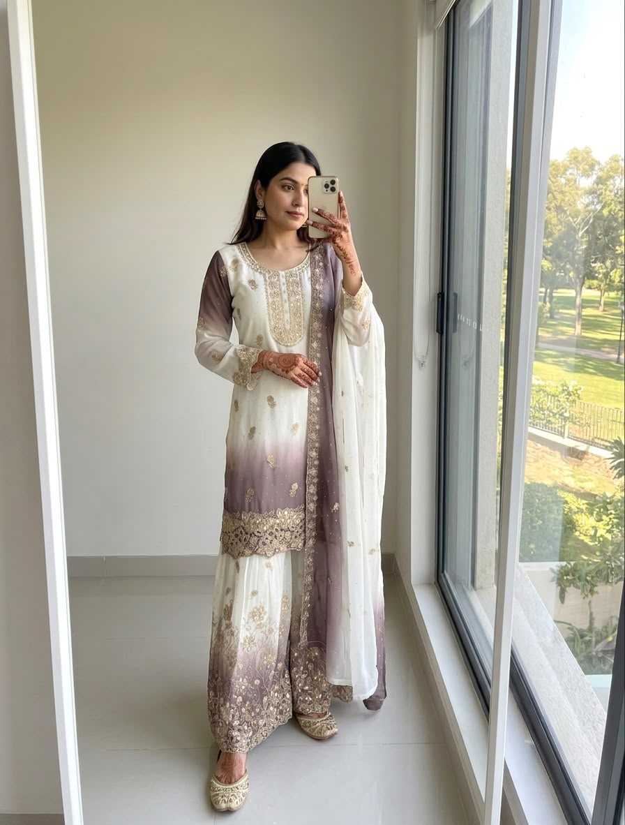 Georgette Palazzo Suit