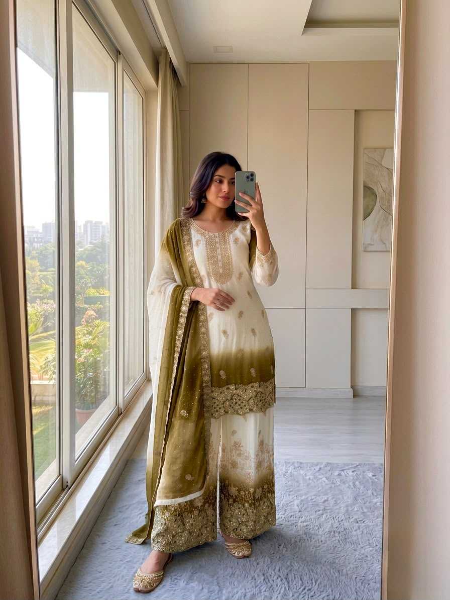 Georgette Palazzo Suit