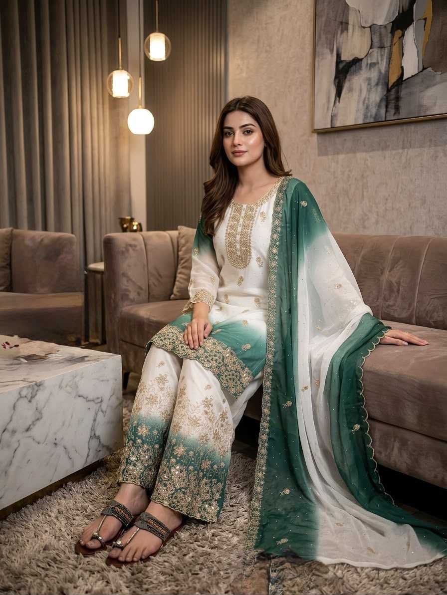 Georgette Palazzo Suit