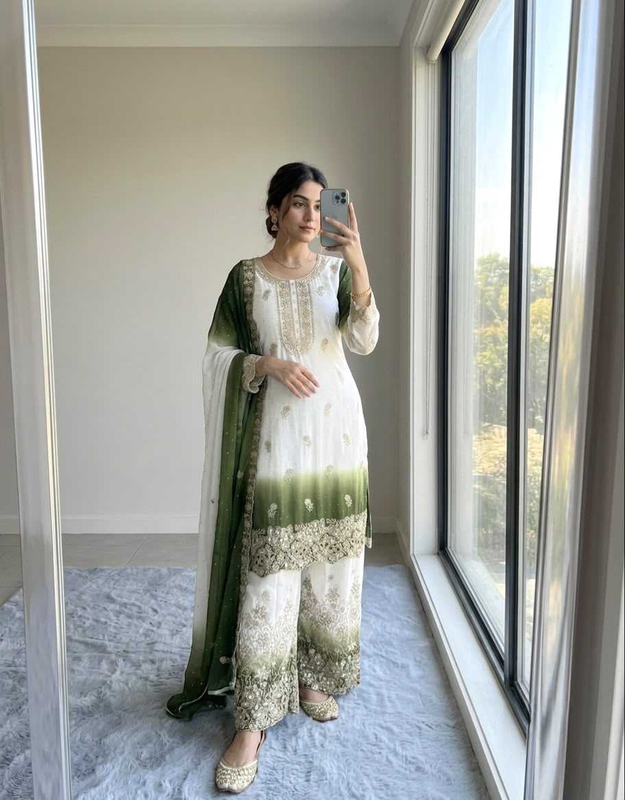 Georgette Palazzo Suit
