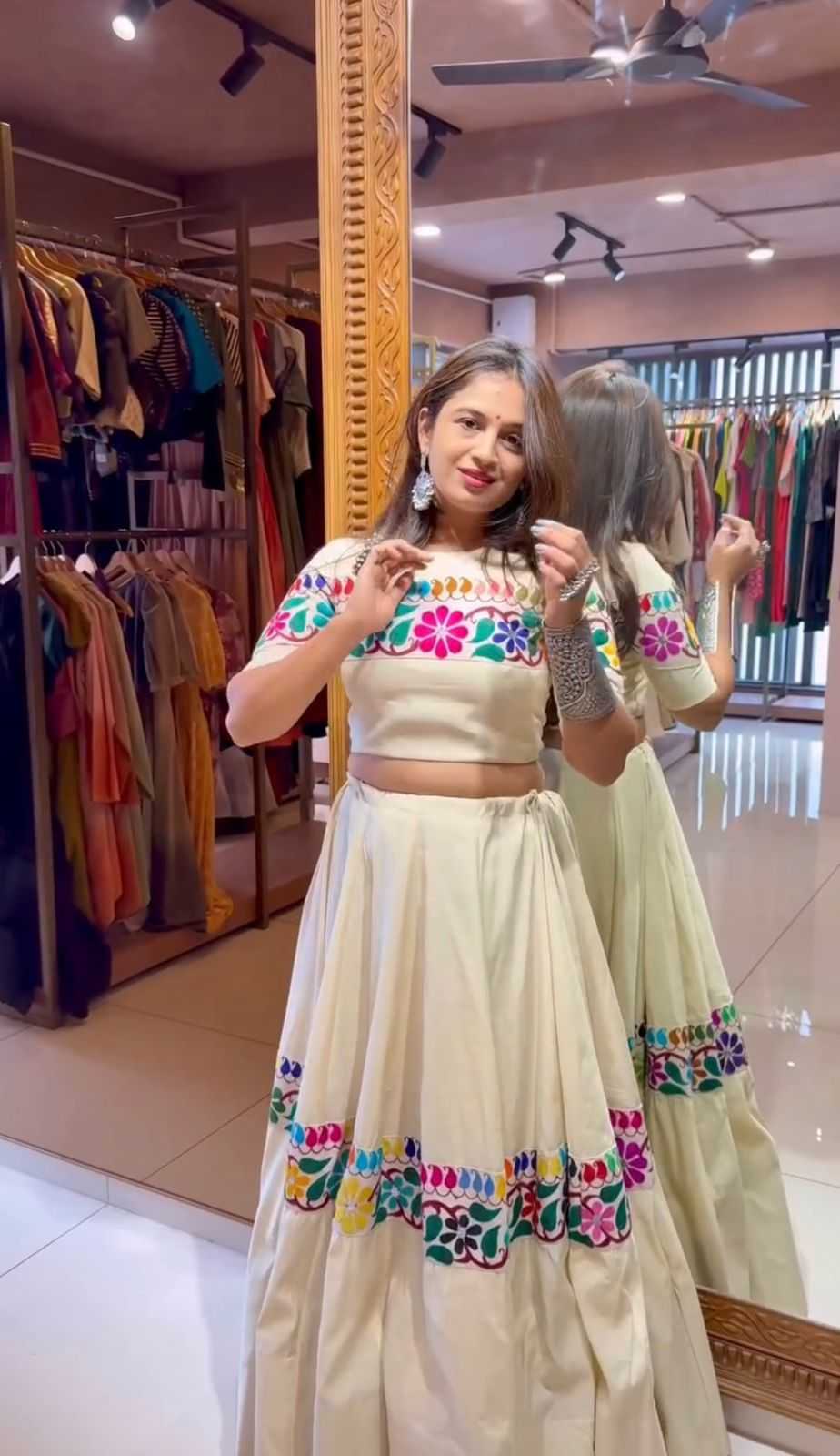 Cotton Embroidered Lehenga 211