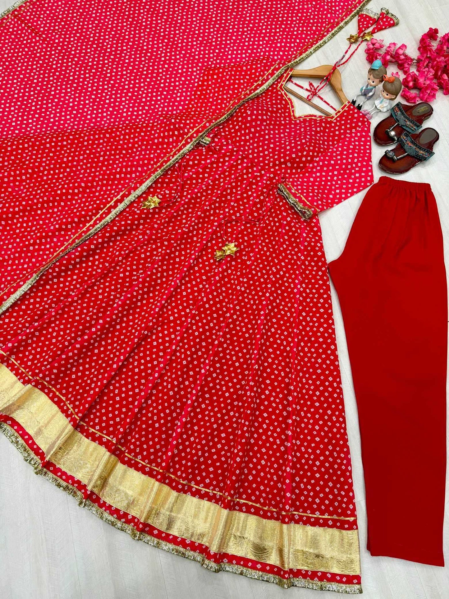 Faux Georgette Printed Gown