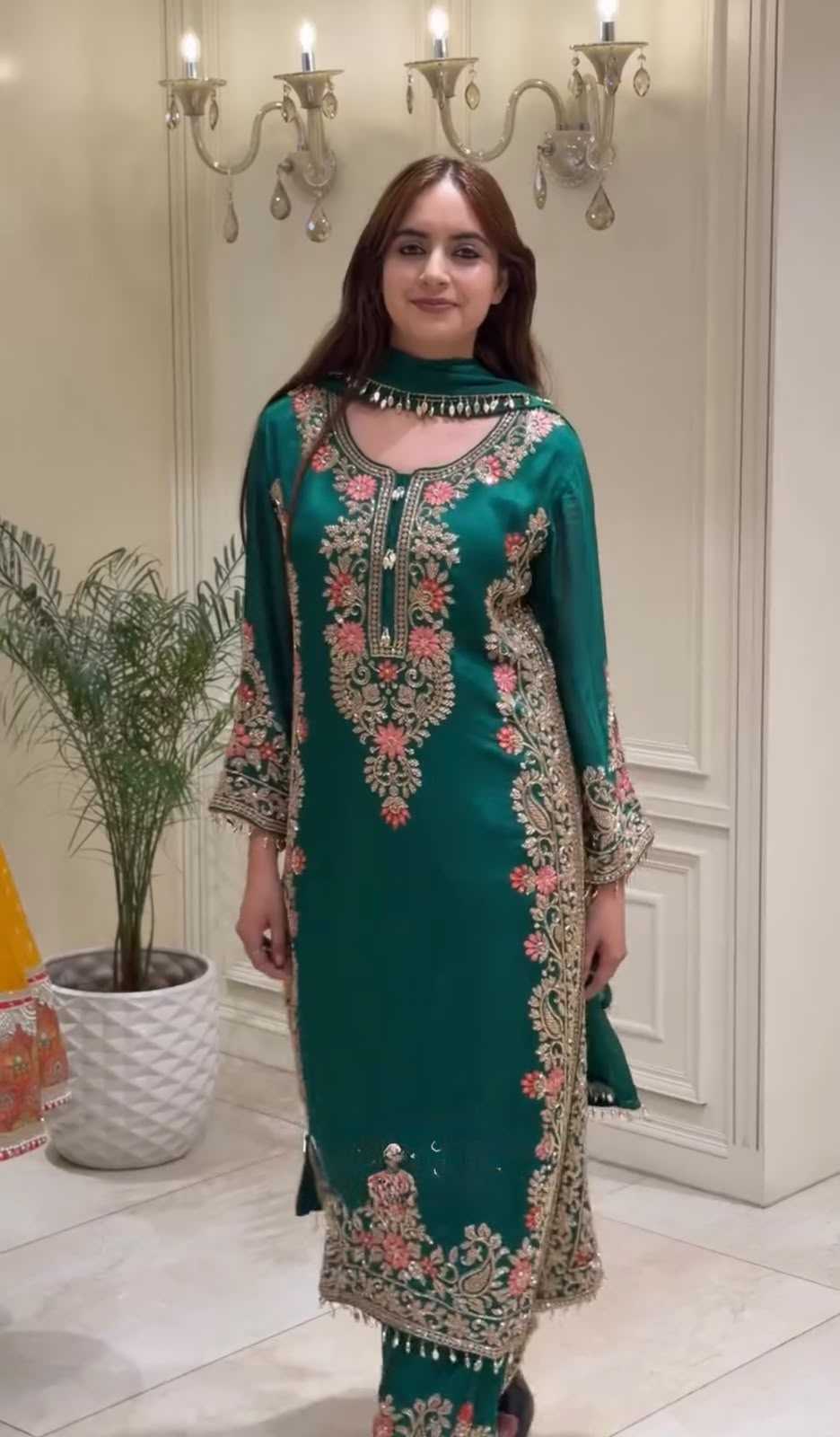 Faux Georgette Embroidery Suit