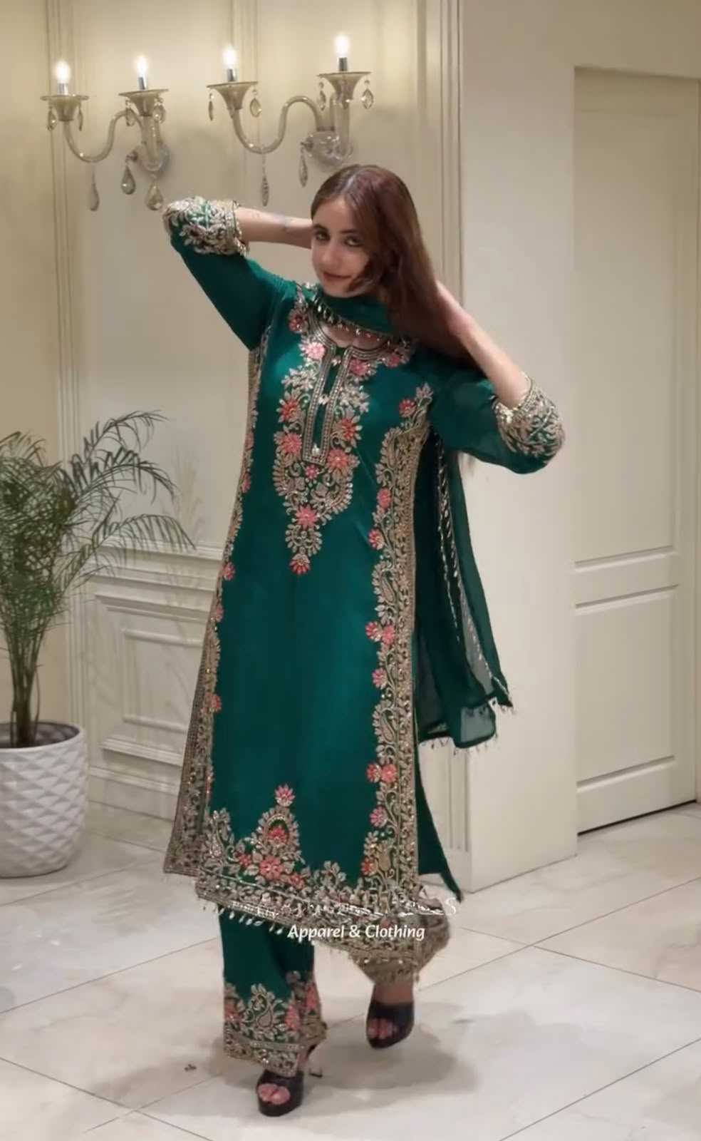 Faux Georgette Embroidery Suit