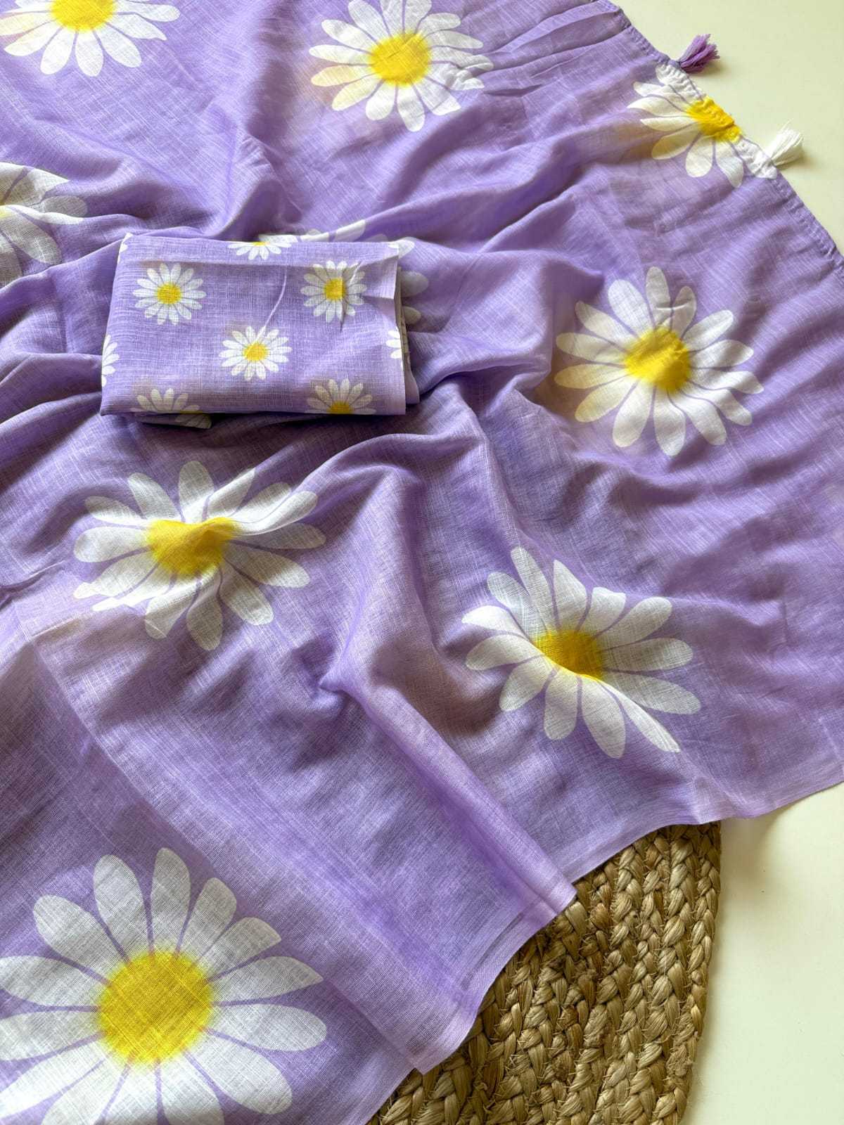 Linen Printed Saree