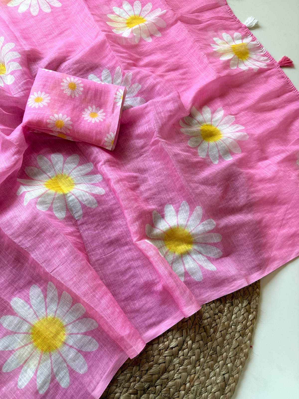 Linen Printed Saree