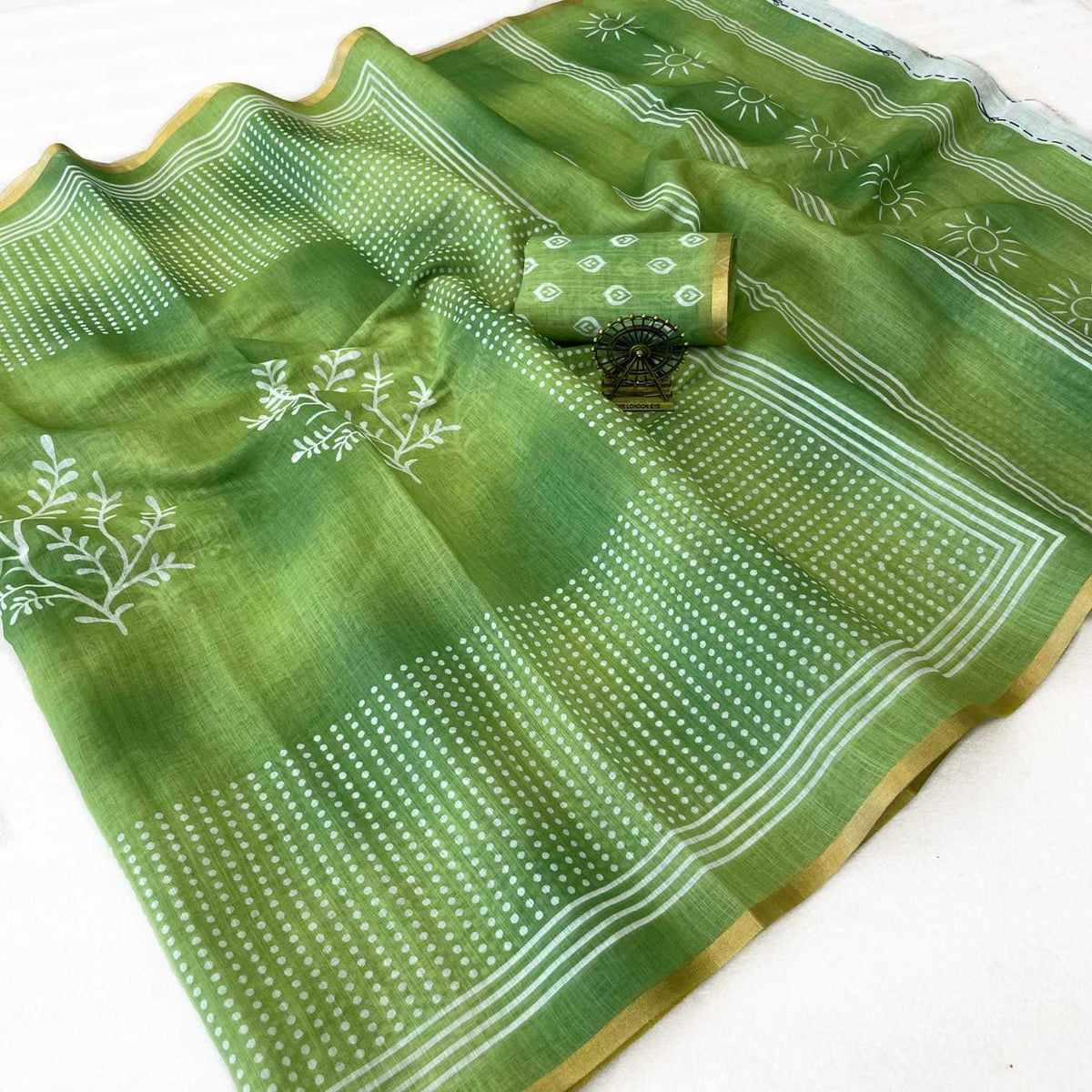 Linen Printed Saree