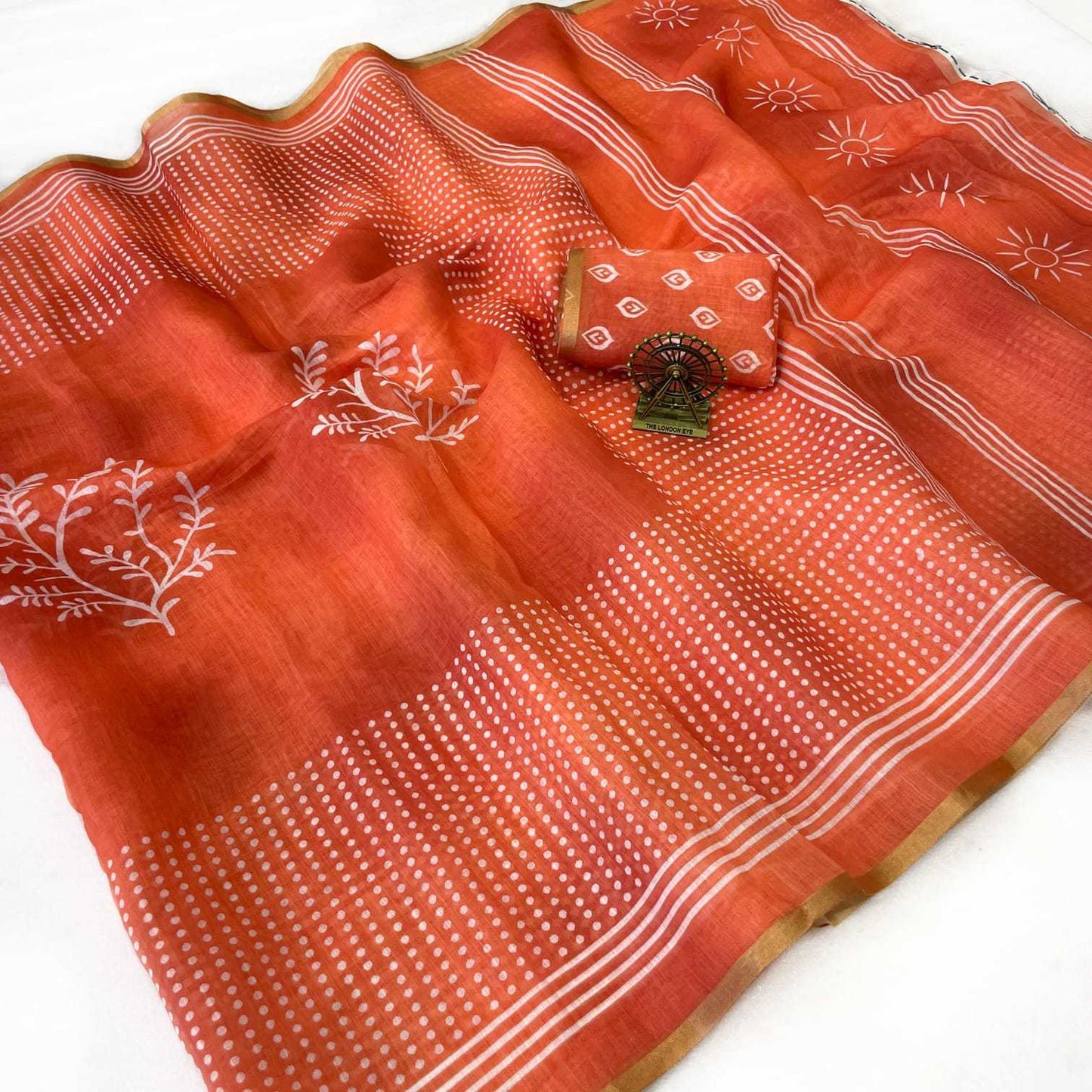 Linen Printed Saree