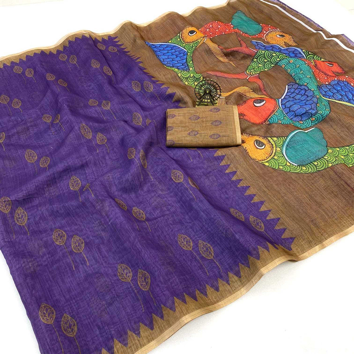 Linen Printed Saree