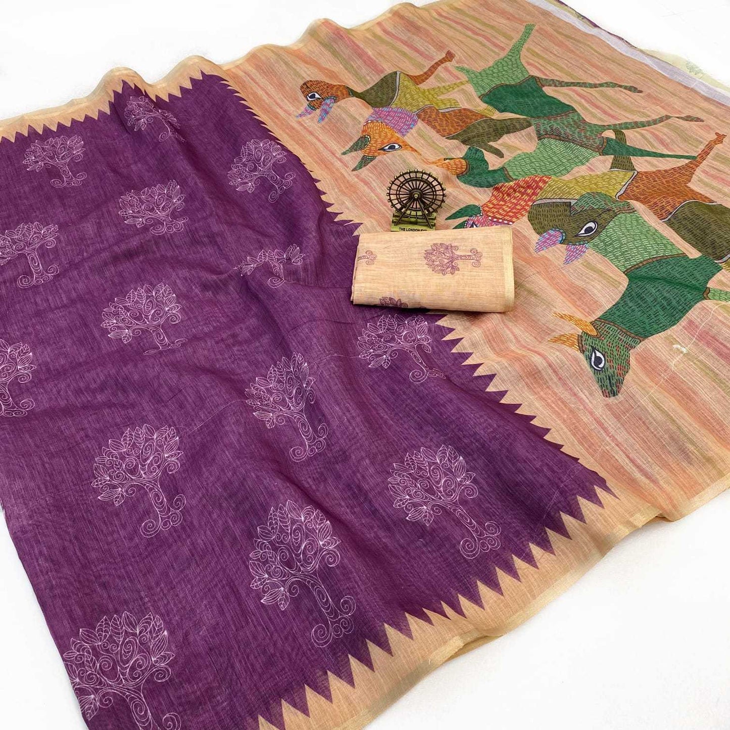 Linen Printed Saree