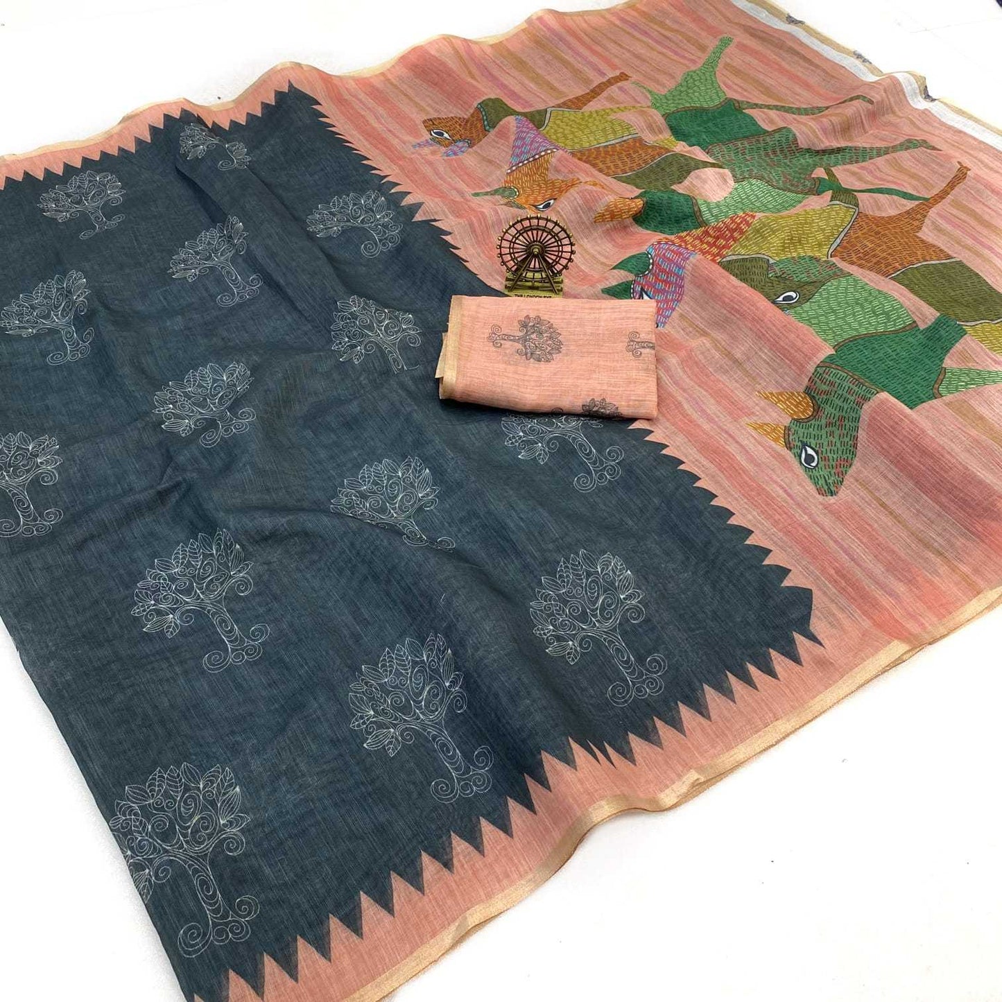 Linen Printed Saree