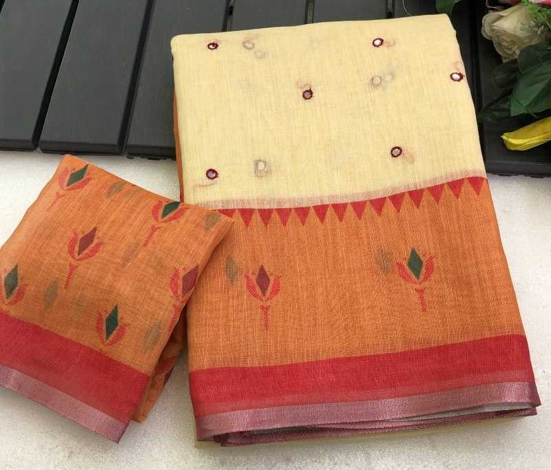 Cotton Linen Saree