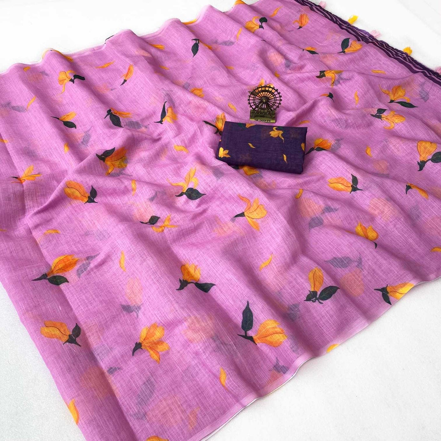 Linen Designer Saree