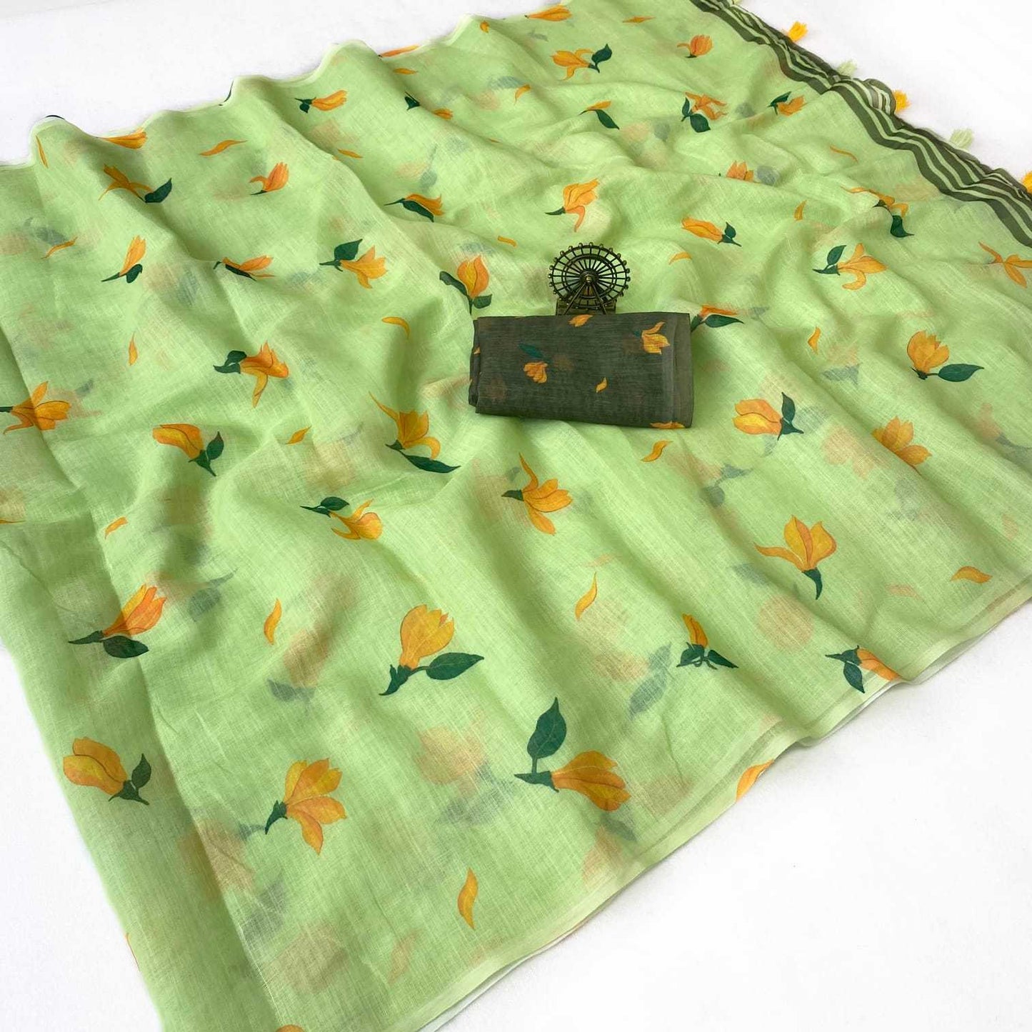 Linen Designer Saree