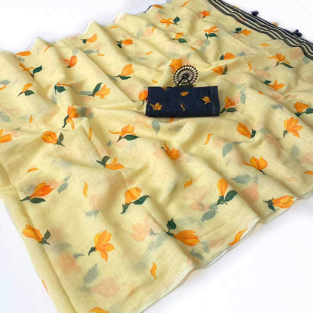 Linen Designer Saree