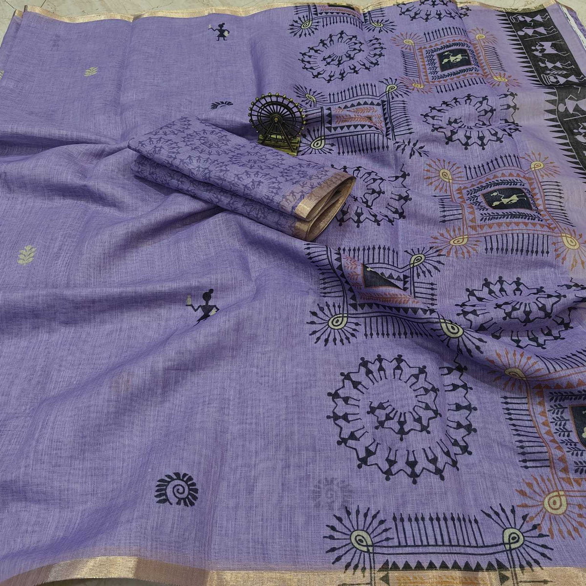 Linen Printed Saree