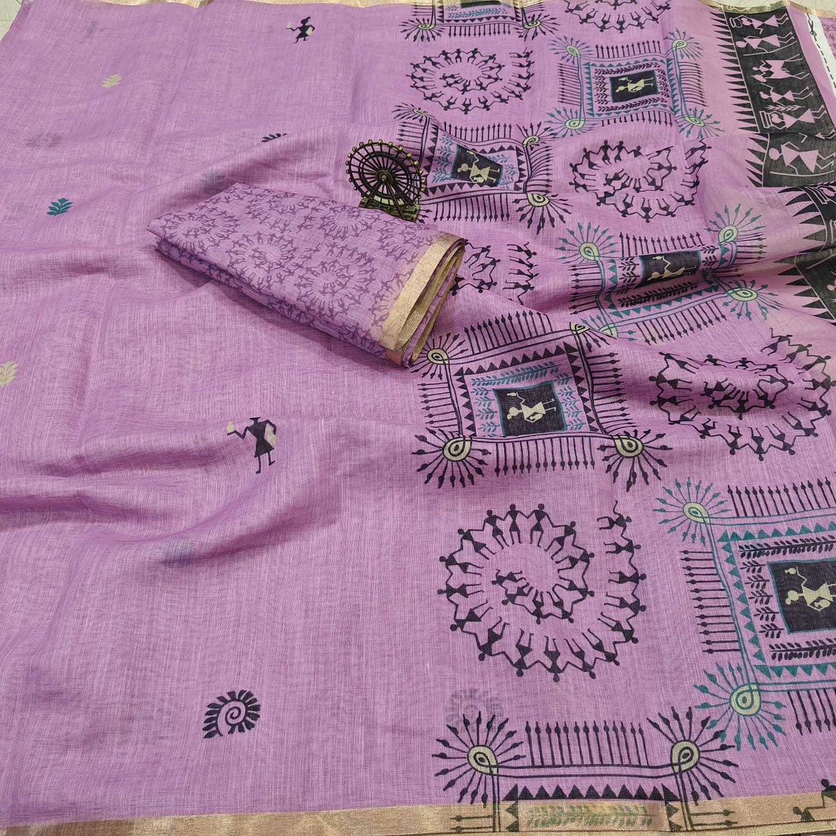 Linen Printed Saree