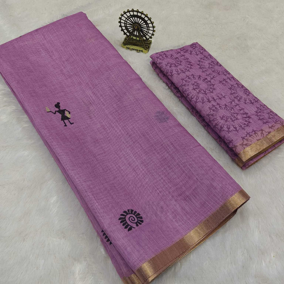 Linen Printed Saree