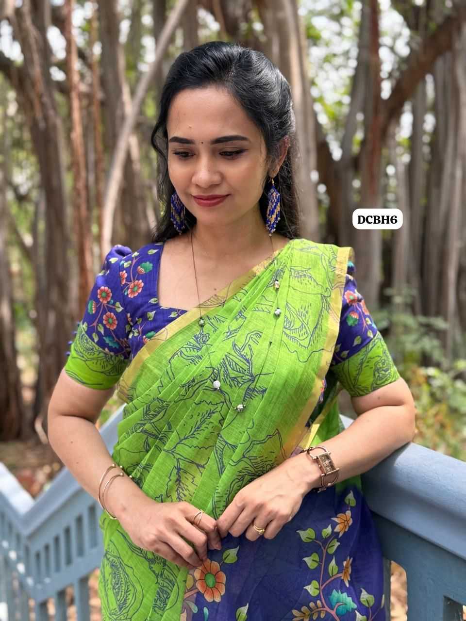Linen Printed Saree
