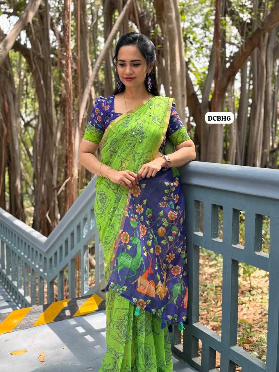 Linen Printed Saree