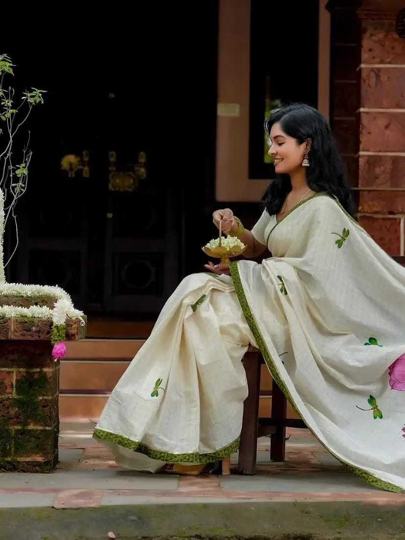 Linen Designer Saree