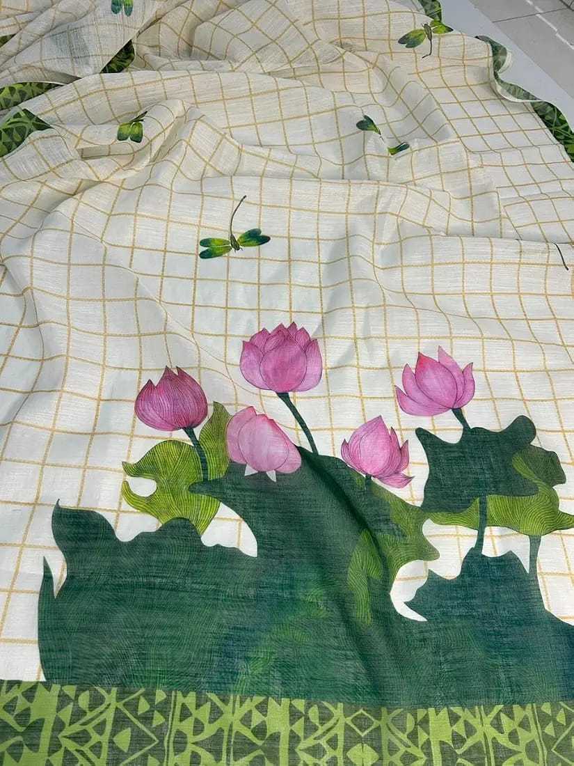 Linen Designer Saree