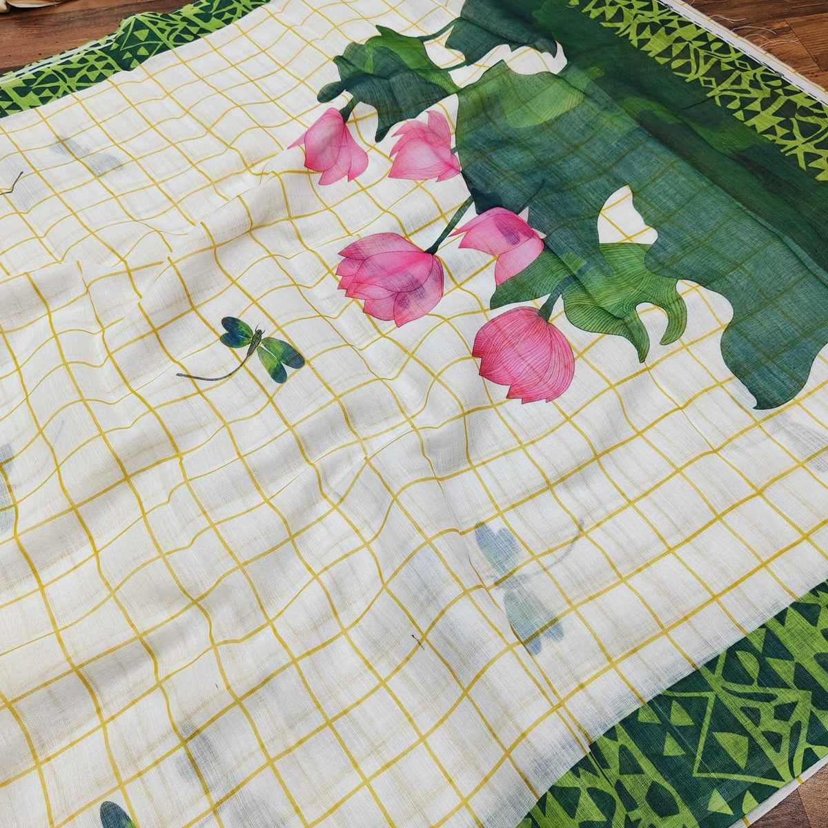 Linen Designer Saree