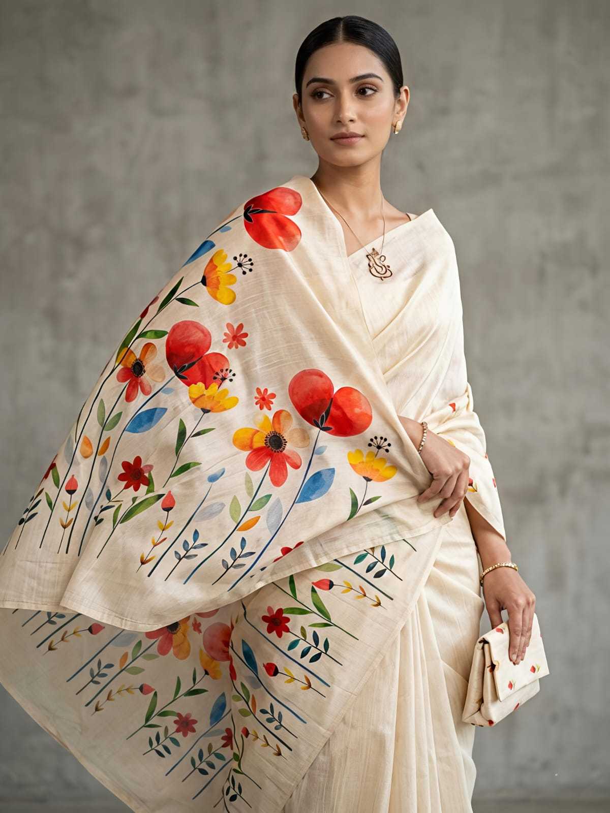 Tissue Silk Printed Saree