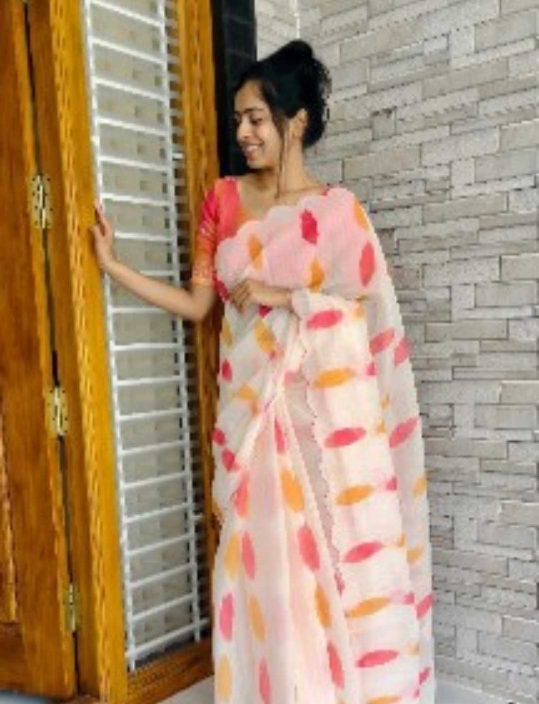 Linen Printed Saree