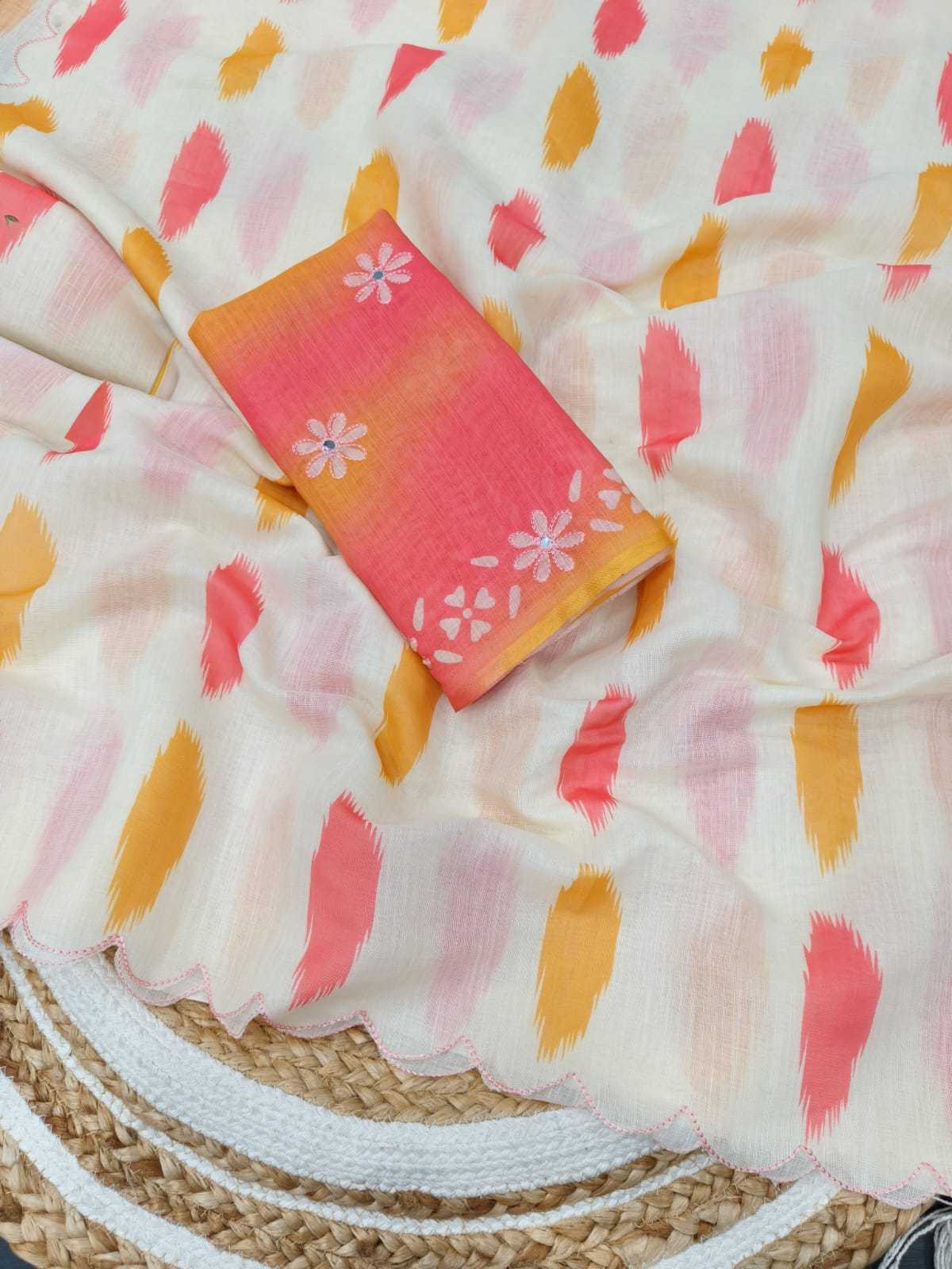 Linen Printed Saree