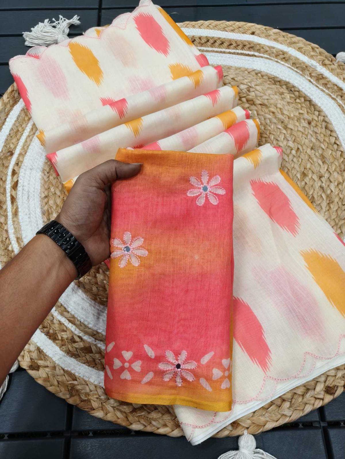 Linen Printed Saree