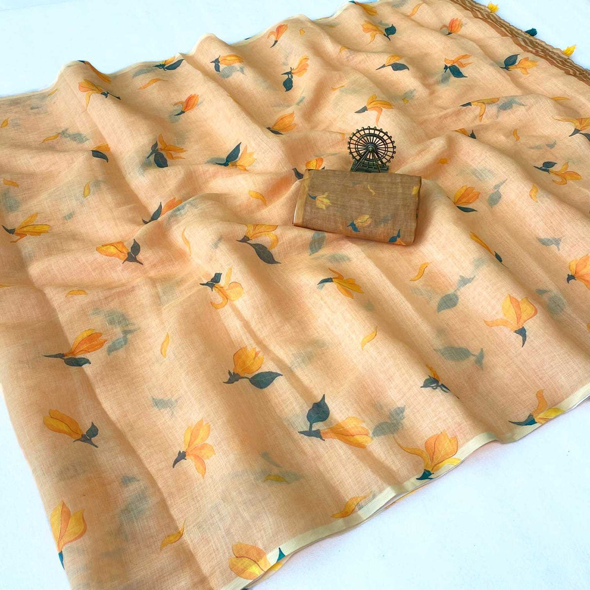 Linen Designer Saree