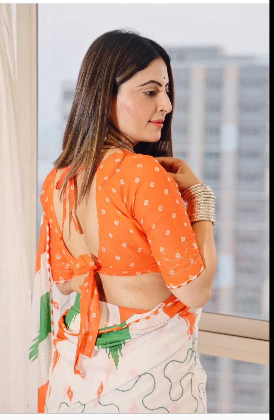 Linen Printed Saree