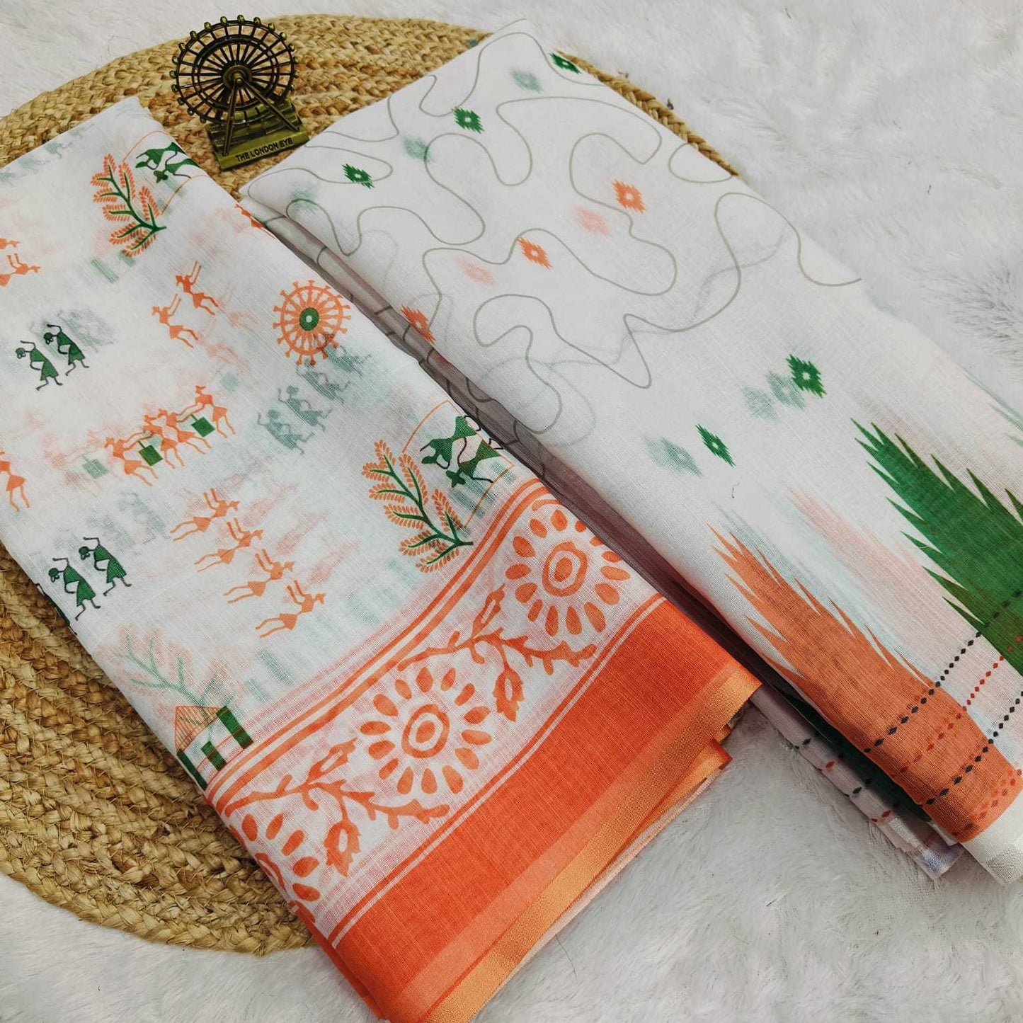 Linen Printed Saree