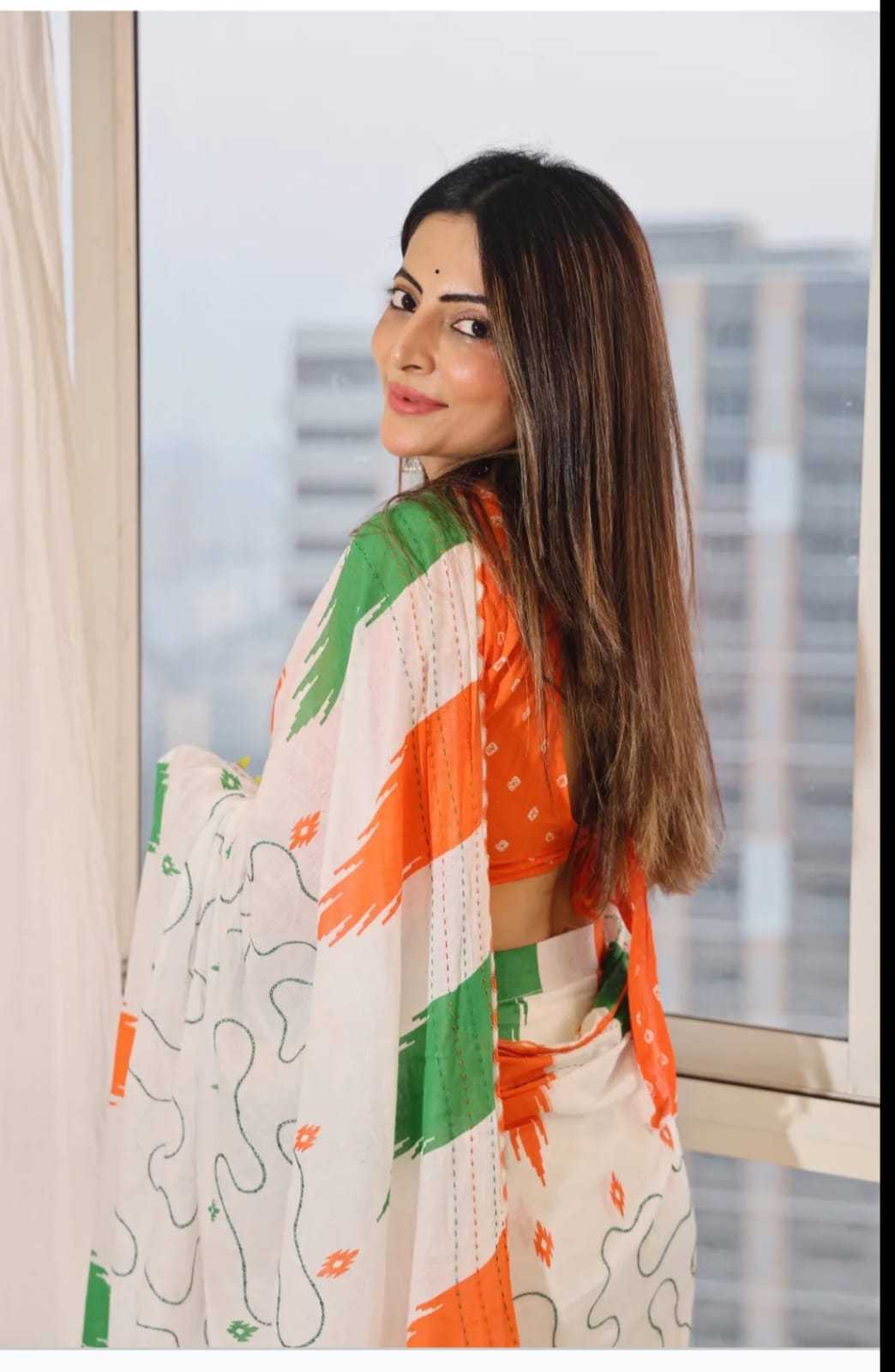 Linen Printed Saree