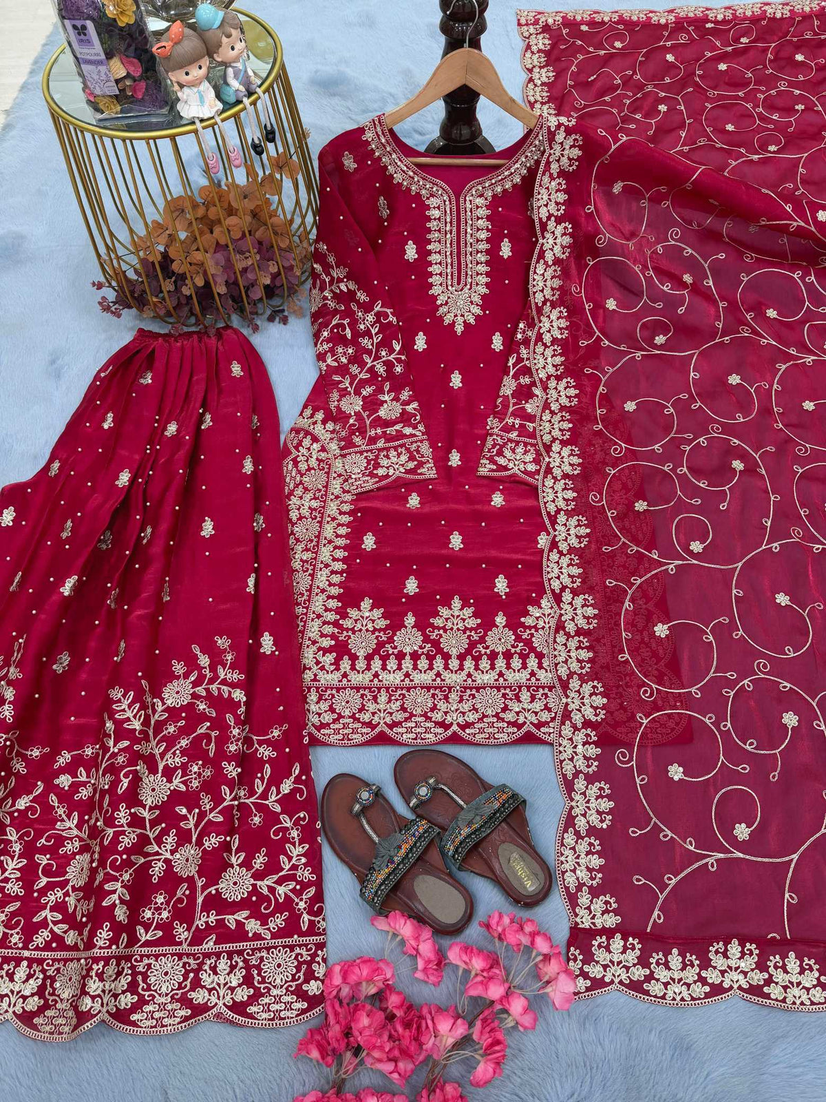Pure Silk Embroidery Suit