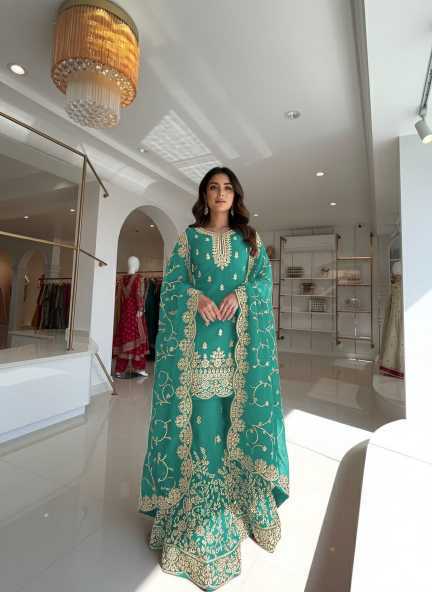 Pure Silk Embroidery Suit